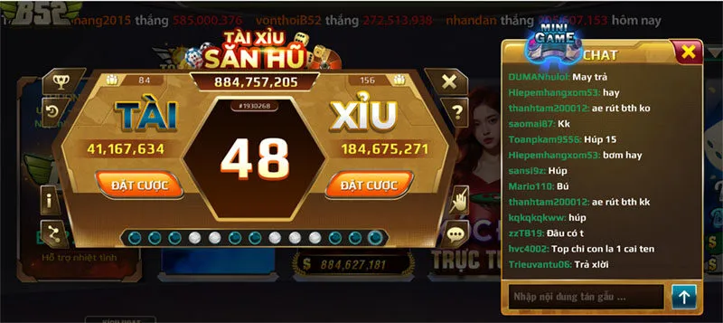 Không gian cá cược độc lạ chỉ có tại app tài xỉu B52