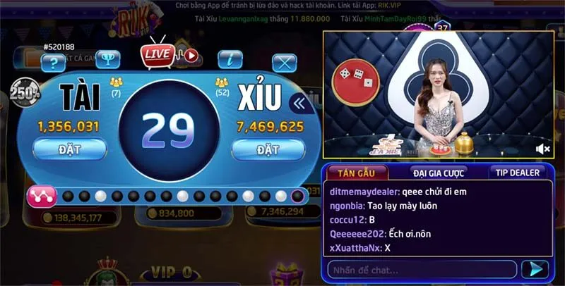 Yếu tố khẳng định chất lượng của app tài xỉu Rikvip