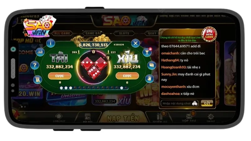 4 lợi ích vượt trội khi App tài xỉu Saowin về thiết bị