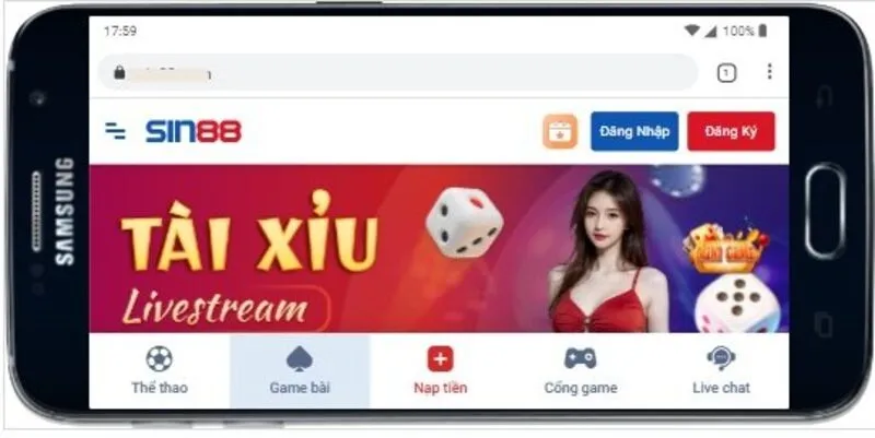 Hướng dẫn các bước tải và chơi trên app tài xỉu Sin88 thành công 100%