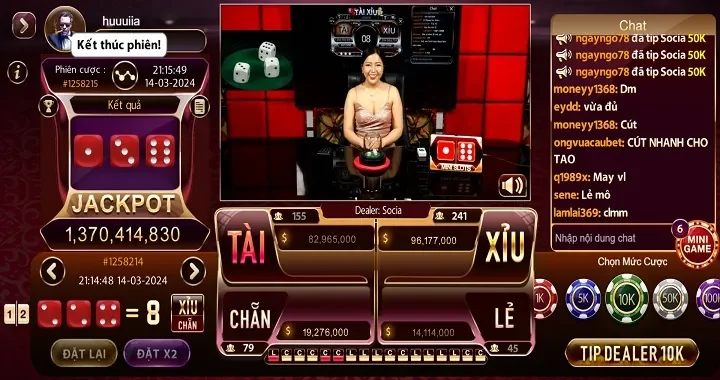 Lựa chọn cửa cược khi chơi trên app tài xỉu Zowin