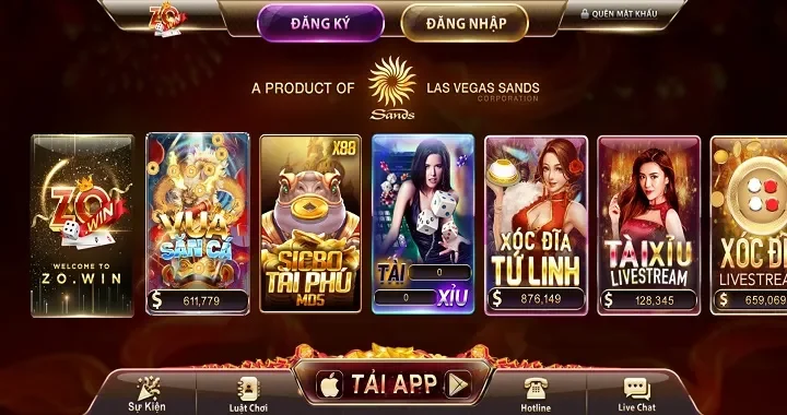 Trải nghiệm nhiều game hot trên app tài xỉu Zowin