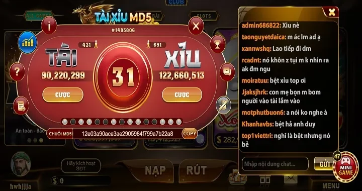 Bước 3: Cược tài xỉu trên app X8