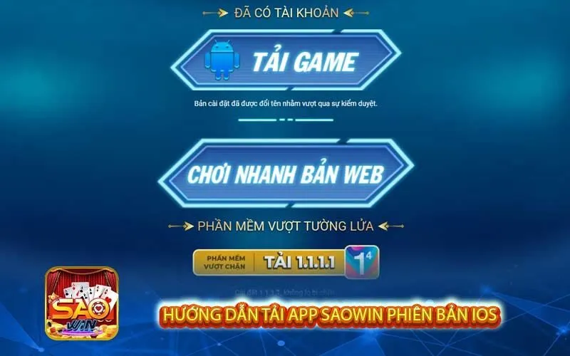 Hướng dẫn tải App tài xỉu Saowin trên IOS và Android