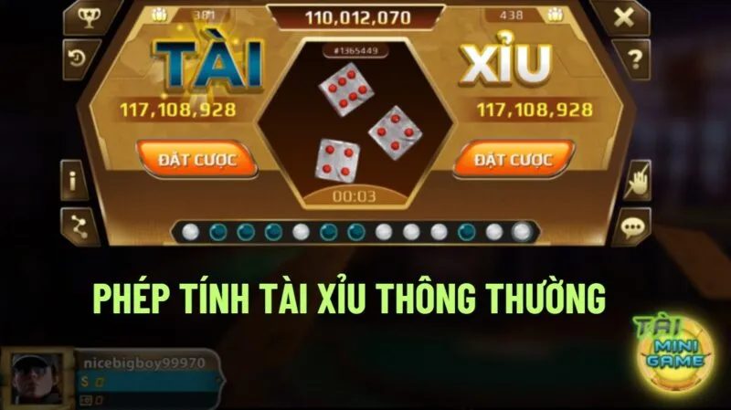 Phép tính tài xỉu thông dụng mà bạn nên biết