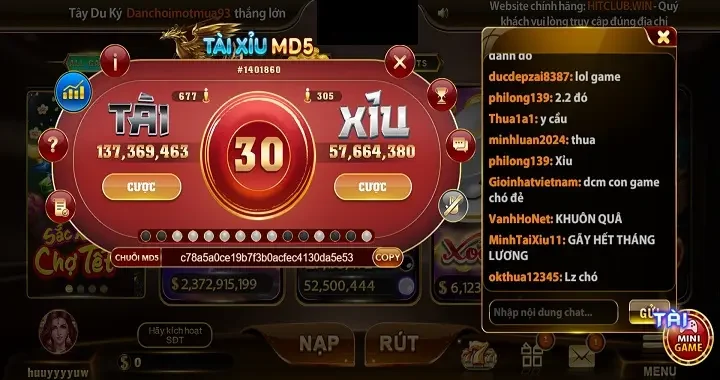 Tài xỉu MD5 là trò chơi thế nào?