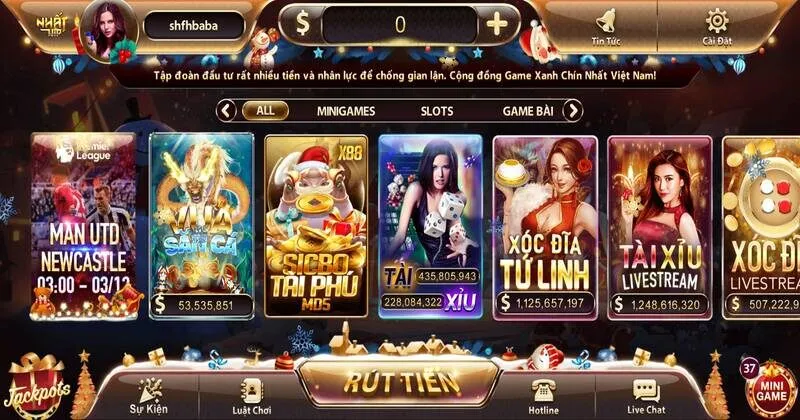 Game tài xỉu HOT nhất tại app tài xỉu Nhatvip