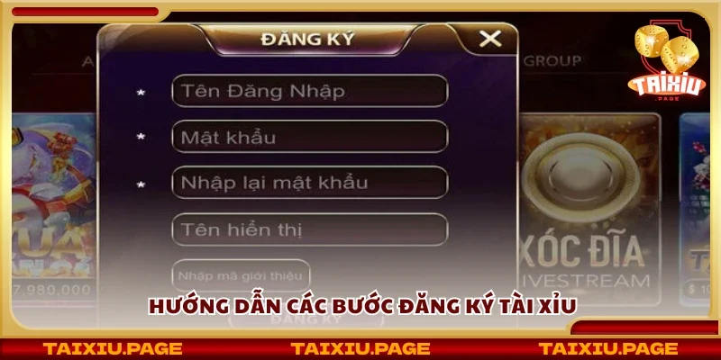 Hướng dẫn các bước đăng ký tài xỉu