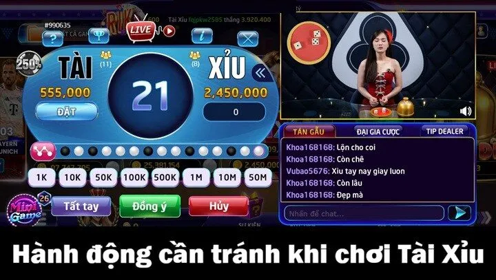 Hành động gây mất tiền cần tránh khi chơi Tài Xỉu